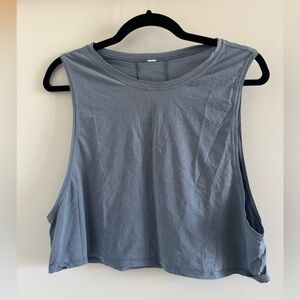 Lululemon Grey-Blue Cropped Tank Top